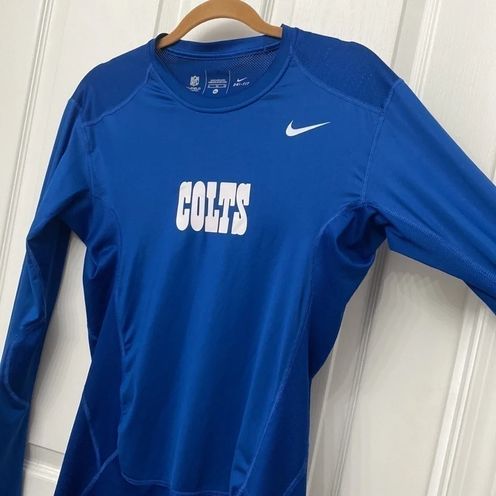 Royal Blue Colts Dri-FIT Long Sleeve Performance Top | Nike NFL XL